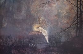 After John Atkinson Grimshaw (British 1836 - 1893) Lithograph 'Midsummer Night', depicting glowing
