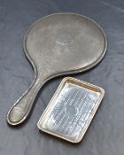 An early George V silver pin tray, having egg and dart style rim, engine turned decoration and a