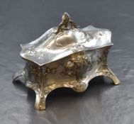 A 20th century Wurttembergische Mettalwaren Fabrik (WMF) silver plated Art Nouveau style trinket
