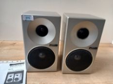 A pair of Technics SB-F2 Speakers - a great sounding system in a heavy compact cast metal