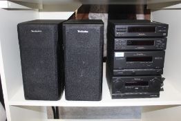 A Teac Stack System with speakers , has the bonus of a double cassette player - no remote included