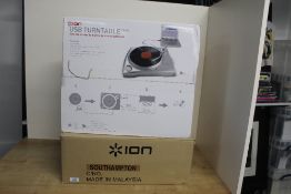 A Boxed Ion USB Turntable - as new - good for digitlising vinyl - can be hooked up to a PC