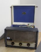 A 1960'S iconic ' Dansette ' record player in case with lid