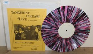 A Tangerine Dream ' Live ' Seattle 1977 fan / promo album in mulit-coloured vinyl in EX/EX