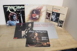 A lot of five albums and a 10' by highly regarded rock guitarist Rory Gallagher - condition is at