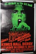 A Sex Pistols poster for a very early gig at the King's Hall in Derby 1976 - measuring 77 cm x 53 cm