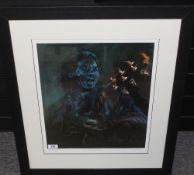 A framed and signed limited edition Buddy Guy print - Blues interest - 58cm x 63 cm