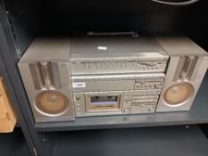 A JVC ghetto box style stereo with detachable speakers - not play tested - a cool vintage / retro