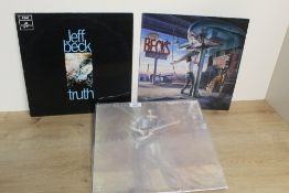 A lot of three albums by Jeff Beck VG/VG+ or better