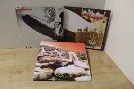 A Led Zeppelin three record lot - later pressings - essential albums for your collection VG/VG+ -