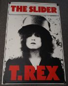 A large poster from 1980 for T-Rex / Marc Bolan's classic ' The Slider ' album ( maybe it was