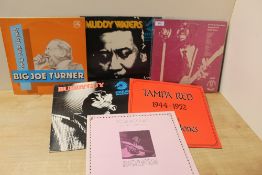 A Blues selection - six vinyl records in total VG/VG+ or better