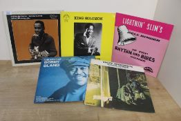 A Lot of Eight Blues interest albums VG/VG+ in general - Bobby Bland , Lightnin' Slim and more on