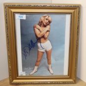 A signed - but not authenticated - Debbie Harry ( Blondie ) framed print - 31 cm x 26 cm - came from