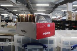 A Box of Approximately 115 7 inch singles - varied genres and conditions - some interesting 45's