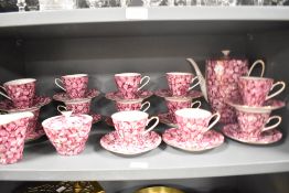 An early 20th-century Polish Wloclawek faience porcelain coffee service, to include ten sets of cups