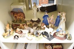 A large quantity of 20th-century figurines, to include a 1984 Woodland Surprises hand-painted fine