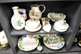 A large selection of 20th-century Italian ceramicware, including tableware adorned with decorative
