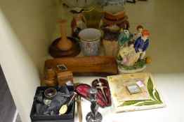 A mixed selection of 19th and 20th-century sundrie items, to include a Crown Staffordshire fine bone