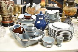 A collection of late 20th-century to modern Denby tableware, featuring Regency Green, Homestead