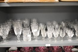A large quantity of 20th-century crystal cut glassware, to include, for example, a selection of