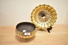 A 20th-century German Württembergische Metallwarenfabrik (WMF) Frasers 24K gold-plated bowl,