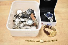 An assortment of gent's wrist watches and watch faces to include Kickers, Limit and Quartz etc.