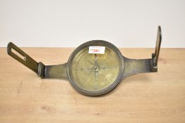 A late 19th / early 20th century brass nautical compass having engraved makers mark 'Hewitson