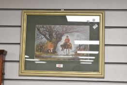A vintage Norman Thelwell sporting print, The Return Home, framed, featuring a lighthearted and