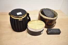 A collection of antique and vintage dressing table ephemera, comprising two nail buffers, rosewood