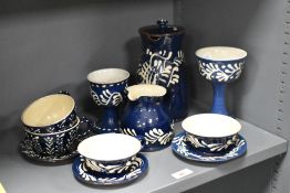 Of local interest, a selection of 20th-century Wetheriggs Penrith Earthenware pottery, featuring