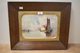 A late 19th-century Minton porcelain plaque hand painted by James Edwin Dean, framed, featuring a