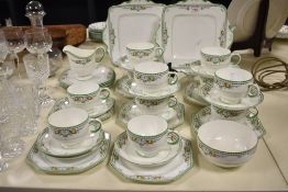 A 20th-century Royal Paragon fine bone china Orleans tea set, to include two plates, eleven cup