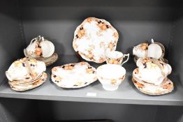 An early 20th-century J.H. Cope & Company, Longton, Wellington China tea set, featuring an Imari-