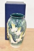 A late 20th-century Moorcroft Pottery Collectors Club baluster vase, decorated in Angels Trumpets