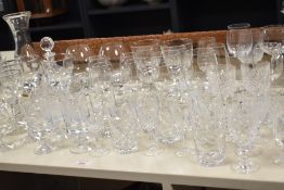 A large quantity of 20th-century glassware and crystal cut glassware, to include 10 presumed Pauline