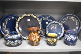 Of local interest, a selection of 20th-century Wetheriggs Penrith Earthenware pottery, featuring
