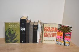 Graham Greene. A selection of works. Includes: The Comedians. 1966, first edition, in dust jacket;