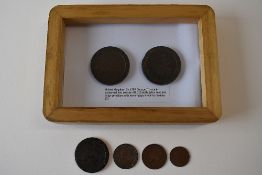 Two George III 1797 Two Pence Cartwheel  (Soho Mint) Framed, One With Minor Edge Dint To Rev, A