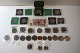 A George VI 1951 Festival Of Britain Five Shillings Crown, Two Elizabeth II 1969 BU Fifty Pence