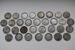 A Collection Of Threepences, Comprising An Edward VII 1910, George V 1912, 1913, 1915x2, 1916 x6,