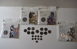 Four Royal Mint BU Cupronickel Queen Elizabeth II Five Pounds Coins, ' The Queens Beasts' The Yale