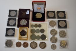 A USA 1922 Silver Peace Dollar 26.61 Grams, A George V 1935 Jubilee Crown, A George VI 1951 Festival