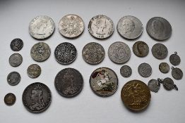 19th & 20th Century British Silver Coins Including Two Queen Victoria Crowns 1889 Jubilee Head,