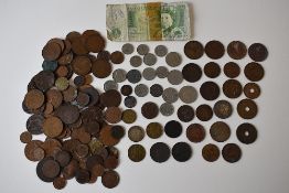 19th And 20th Century British And World Coins Including A George III 1807 Halfpenny, A Queen