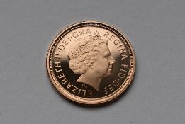 An Elizabeth II 2004 Royal Mint Proof Gold Half Sovereign, Rev George And Dragon, 3.99 Grams ,