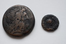 A Roman Bronze TetraDrachm Emperor Diocletian AD 284-305 Laureate Head right Rev Zeus Standing