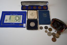 A Queen Victoria 1889 Silver Crown, Jubilee Head, (Boxed), An Edward VII 1907 Silver Shilling (