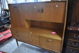 A vintage teak (Gomme/G Plan) lounge unit, dimensions approx. H140 W153 D45cm