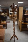 A traditional stained frame hat stand, height approx. 185cm